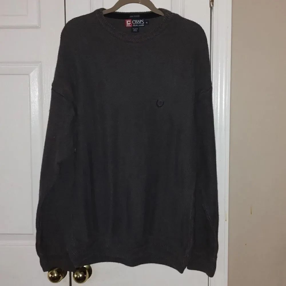 Chaps Ralph Lauren Hand Framed Gray Sweater Sz XL